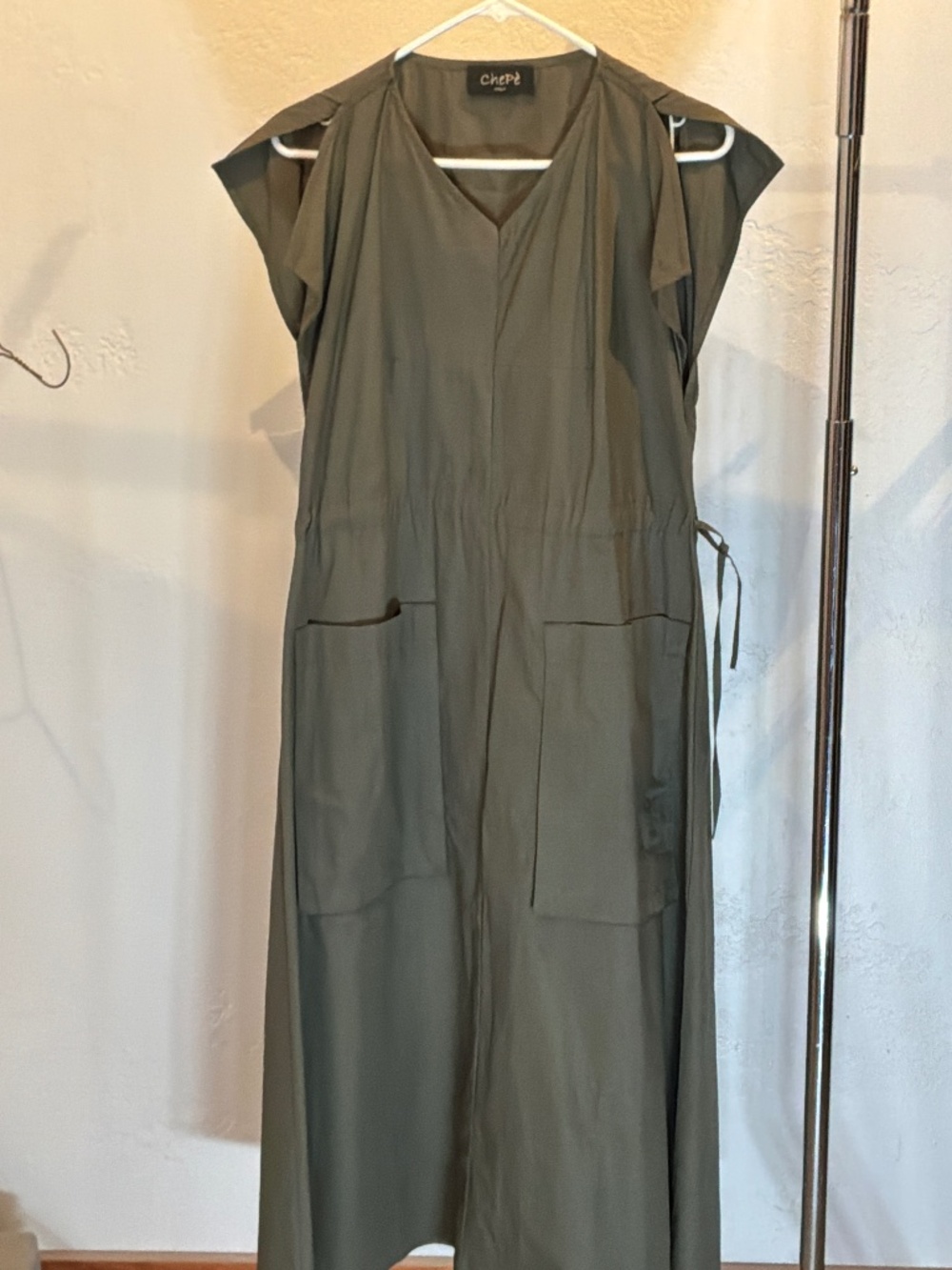 Short sleeve cotton maxi dress